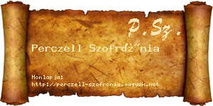 Perczell Szofrónia névjegykártya